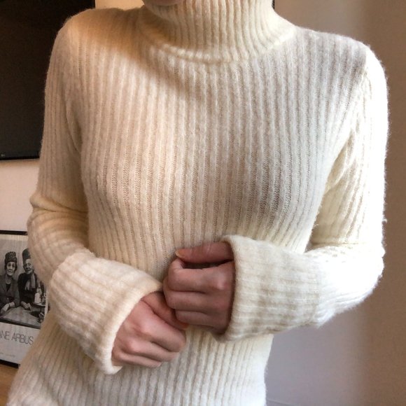 Wool blend turtleneck sweater dress Ganni - Picture 8 of 9